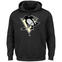 NHL Majestic Pittsburgh Penguins Game Reflex Pullover Hoodie - Black