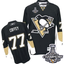 Paul Coffey Reebok Pittsburgh Penguins Authentic Black Home 2016 Stanley Cup Champions NHL Jersey