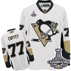 Paul Coffey Reebok Pittsburgh Penguins Authentic White Away 2016 Stanley Cup Champions NHL Jersey