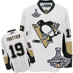 Bryan Trottier Reebok Pittsburgh Penguins Authentic White Away 2016 Stanley Cup Champions NHL Jersey
