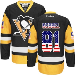 Phil Kessel Reebok Pittsburgh Penguins Authentic Gold Black/ USA Flag Fashion NHL Jersey