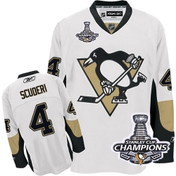 Rob Scuderi Reebok Pittsburgh Penguins Authentic White Away 2016 Stanley Cup Champions NHL Jersey