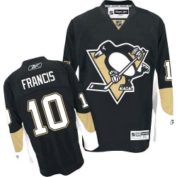 Ron Francis Reebok Pittsburgh Penguins Authentic Black Home NHL Jersey