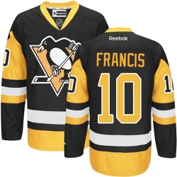 Ron Francis Reebok Pittsburgh Penguins Premier Gold Black/ Third NHL Jersey