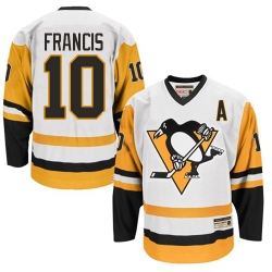 Ron Francis CCM Pittsburgh Penguins Authentic White Throwback NHL Jersey