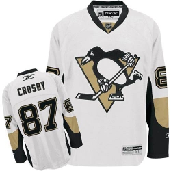 Sidney Crosby Reebok Pittsburgh Penguins Authentic White Away NHL Jersey