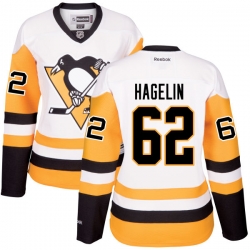 Carl Hagelin Women's Reebok Pittsburgh Penguins Premier White Away Jersey