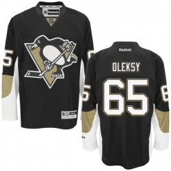 Steven Oleksy Reebok Pittsburgh Penguins Premier Black Home Jersey