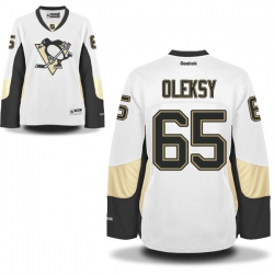 Steven Oleksy Women's Reebok Pittsburgh Penguins Premier White Away Jersey