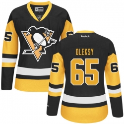 Steven Oleksy Women's Reebok Pittsburgh Penguins Premier Black Alternate Jersey