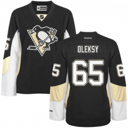 Steven Oleksy Women's Reebok Pittsburgh Penguins Authentic Black Home Jersey