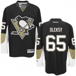 Steven Oleksy Youth Reebok Pittsburgh Penguins Premier Black Home Jersey