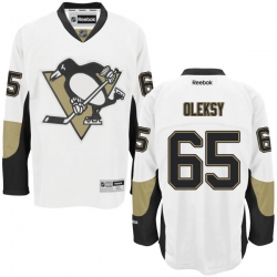 Steven Oleksy Youth Reebok Pittsburgh Penguins Authentic White Away Jersey