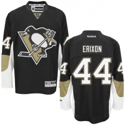 Tim Erixon Reebok Pittsburgh Penguins Authentic Black Home Jersey