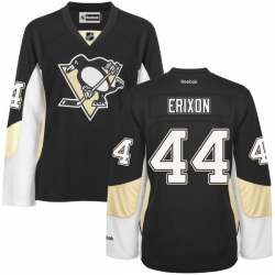 Tim Erixon Women's Reebok Pittsburgh Penguins Authentic Black Home Jersey