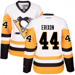 Tim Erixon Women's Reebok Pittsburgh Penguins Authentic White Away Jersey