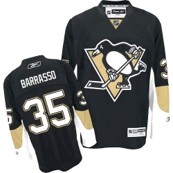 Tom Barrasso Reebok Pittsburgh Penguins Authentic Black Home NHL Jersey