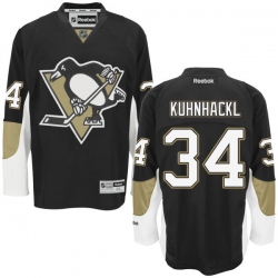 Tom Kuhnhackl Reebok Pittsburgh Penguins Authentic Black Home Jersey