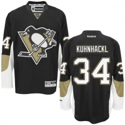 Tom Kuhnhackl Youth Reebok Pittsburgh Penguins Authentic Black Home Jersey