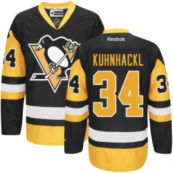 Tom Kuhnhackl Youth Reebok Pittsburgh Penguins Authentic Black Alternate Jersey