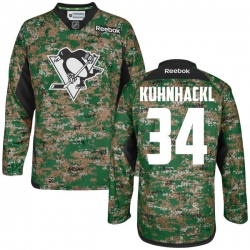 Tom Kuhnhackl Youth Reebok Pittsburgh Penguins Authentic Camo Digital Veteran's Day Jersey