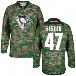 Tom Sestito Reebok Pittsburgh Penguins Authentic Camo Digital Veteran's Day Jersey