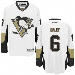 Trevor Daley Reebok Pittsburgh Penguins Authentic White Away Jersey