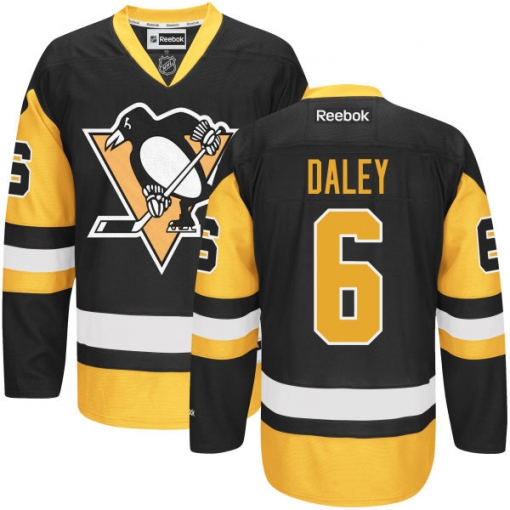 Trevor Daley Reebok Pittsburgh Penguins Authentic Black Alternate Jersey
