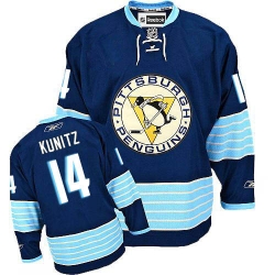 Chris Kunitz Reebok Pittsburgh Penguins Authentic Navy Blue Third Vintage NHL Jersey