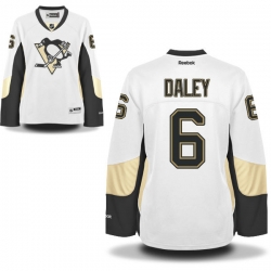 Trevor Daley Women's Reebok Pittsburgh Penguins Authentic White Away Jersey