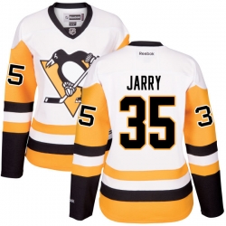 Tristan Jarry Women's Reebok Pittsburgh Penguins Authentic White Away Jersey