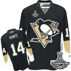 Chris Kunitz Reebok Pittsburgh Penguins Authentic Black Home 2016 Stanley Cup Champions NHL Jersey