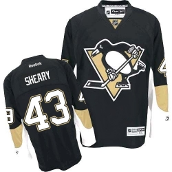 Conor Sheary Reebok Pittsburgh Penguins Authentic Black Home NHL Jersey