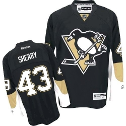 Conor Sheary Reebok Pittsburgh Penguins Premier Black Home NHL Jersey