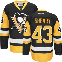 Conor Sheary Reebok Pittsburgh Penguins Authentic Gold Black/ Third NHL Jersey