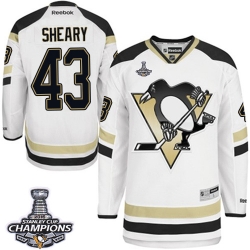 Conor Sheary Reebok Pittsburgh Penguins Premier White 2014 Stadium Series 2016 Stanley Cup Champions NHL Jersey