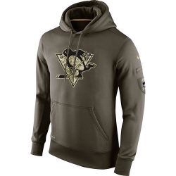 NHL Pittsburgh Penguins Nike Olive Salute To Service KO Performance Hoodie