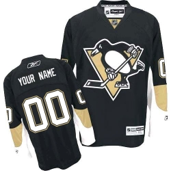 Reebok Pittsburgh Penguins Customized Authentic Black Home NHL Jersey