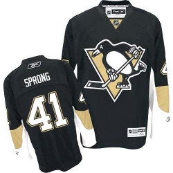 Daniel Sprong Reebok Pittsburgh Penguins Authentic Black Home NHL Jersey