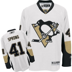 Daniel Sprong Reebok Pittsburgh Penguins Authentic White Away NHL Jersey