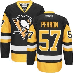 David Perron Reebok Pittsburgh Penguins Premier Gold Black/ Third NHL Jersey