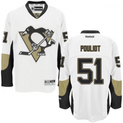 Derrick Pouliot Reebok Pittsburgh Penguins Authentic White Away Jersey