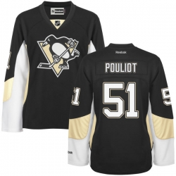 Derrick Pouliot Women's Reebok Pittsburgh Penguins Premier Black Home Jersey