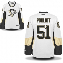 Derrick Pouliot Women's Reebok Pittsburgh Penguins Premier White Away Jersey
