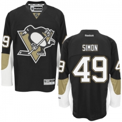 Dominik Simon Reebok Pittsburgh Penguins Authentic Black Home Jersey
