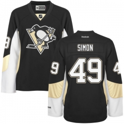 Dominik Simon Women's Reebok Pittsburgh Penguins Authentic Black Home Jersey