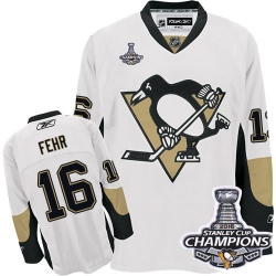 Eric Fehr Reebok Pittsburgh Penguins Authentic White Away 2016 Stanley Cup Champions NHL Jersey