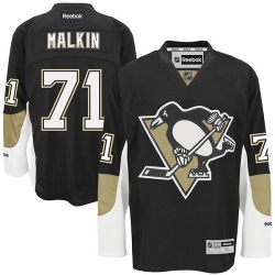 Evgeni Malkin Reebok Pittsburgh Penguins Authentic Black Home NHL Jersey