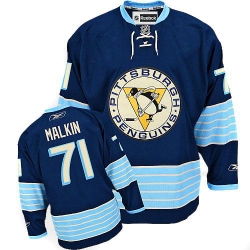 Evgeni Malkin Reebok Pittsburgh Penguins Authentic Navy Blue Third Vintage NHL Jersey