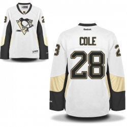 Ian Cole Women's Reebok Pittsburgh Penguins Premier White Away Jersey